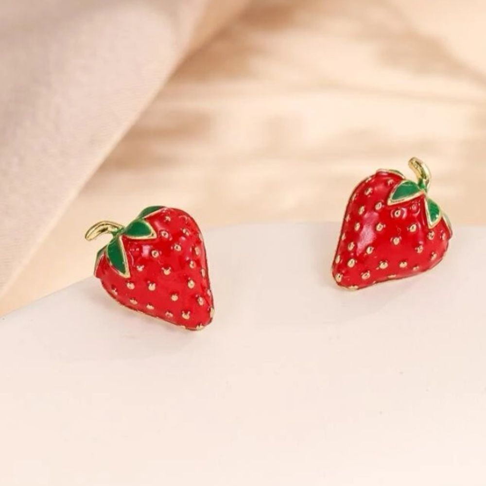 3for$20 NEW Strawberry Stud Earrings Small Strawberry Design Stud Earrings